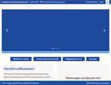 Tablet Screenshot of baugenossenschaft-spitzberg.de